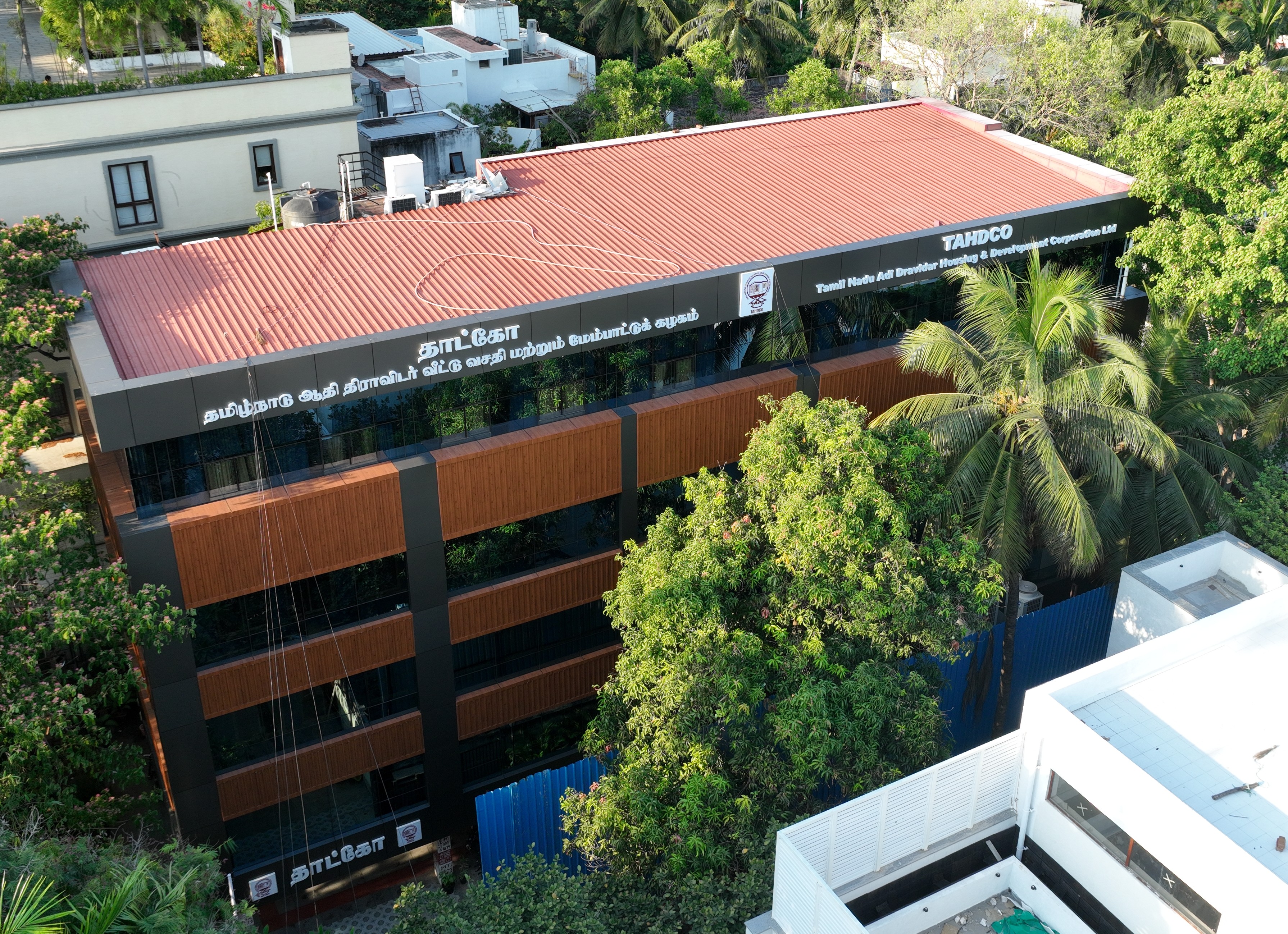 TAHDCO construction workers on-site, building affordable housing
